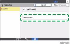 Illustrasjon av betjeningspanelet