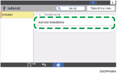 Illustrasjon av betjeningspanelet