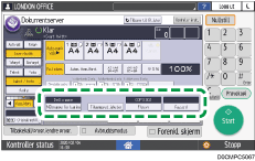 Illustrasjon av betjeningspanelet
