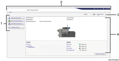 Illustrasjon av nettleserskjermen med nummerert bildetekst