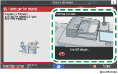 Illustrasjon av betjeningspanelet