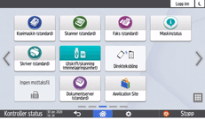 Illustrasjon av betjeningspanelet