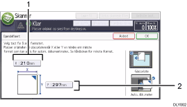 Illustrasjon av betjeningspanelet med nummererte bildetekster