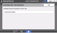 Illustrasjon av betjeningspanelet