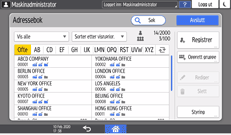 Illustrasjon av betjeningspanelet