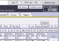Illustrasjon av betjeningspanelet