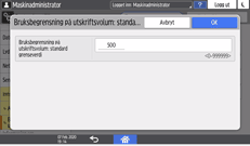 Illustrasjon av betjeningspanelet