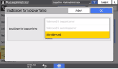 Illustrasjon av betjeningspanelet