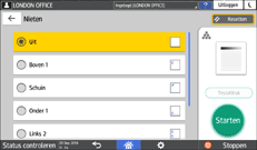 Afbeelding van bedieningspaneel