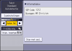 Afbeelding van bedieningspaneel