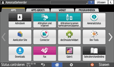 Afbeelding van bedieningspaneel