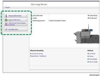 Afbeelding internetbrowserscherm