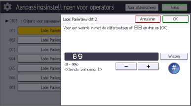 Afbeelding van bedieningspaneel