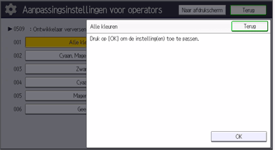 Afbeelding van bedieningspaneel