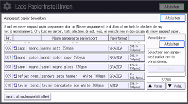 Afbeelding van bedieningspaneel