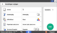 Afbeelding van bedieningspaneel