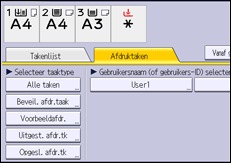 Afbeelding van bedieningspaneel
