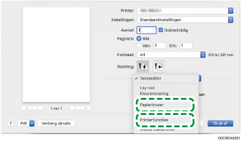 Illustratie stuurprogrammascherm