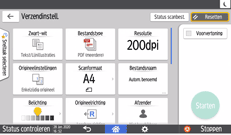 Afbeelding van bedieningspaneel