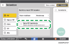 Afbeelding van bedieningspaneel