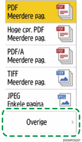 Afbeelding van bedieningspaneel