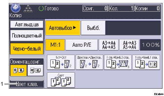 Иллюстрация экрана панели управления с пронумерованными сносками