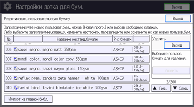 Иллюстрация экрана панели управления