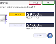 Bild på användarpanelens skärm