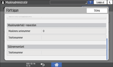 Bild på användarpanelens skärm