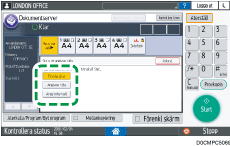 Bild på användarpanelens skärm