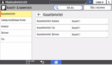 Bild på användarpanelens skärm