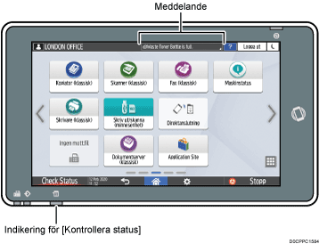 Bild på användarpanelen (numrerade detaljer)