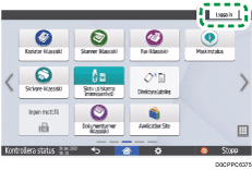 Bild på användarpanelens skärm