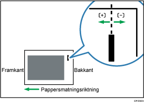 Bild på Justera stapelenheten i matningsriktningen