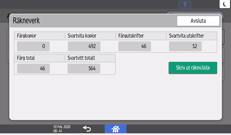 Bild på användarpanelens skärm