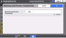 Bild på användarpanelens skärm
