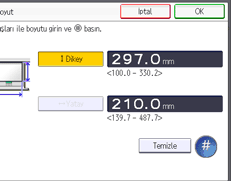 İşletim paneli ekran görseli