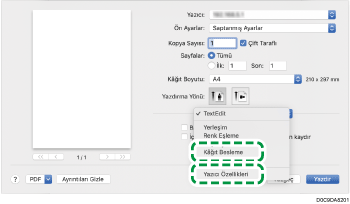 Sürücü ekranı gösterimi