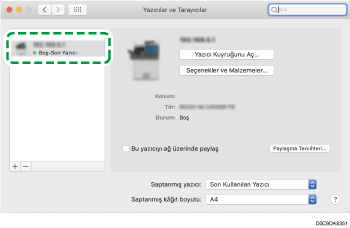 Sürücü ekranı gösterimi