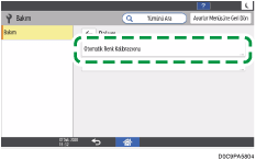 İşletim paneli ekran görseli