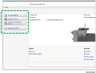 Ağ tarayıcısı ekranı resmi