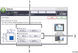 İşletim paneli ekran gösterimi numaralandırılmış açıklamalı görsel