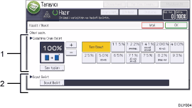 İşletim paneli ekran gösterimi numaralandırılmış açıklamalı görsel