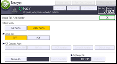 İşletim paneli ekran görseli