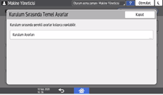 İşletim paneli ekran görseli