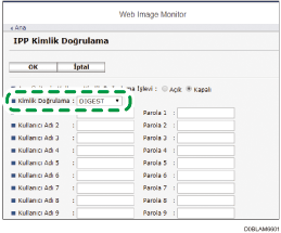 İşletim paneli ekran görseli