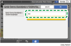 İşletim paneli ekran görseli