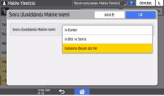 İşletim paneli ekran görseli