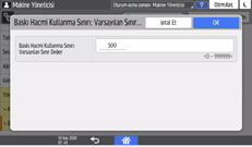 İşletim paneli ekran görseli