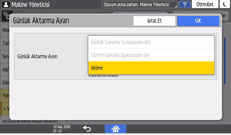 İşletim paneli ekran görseli